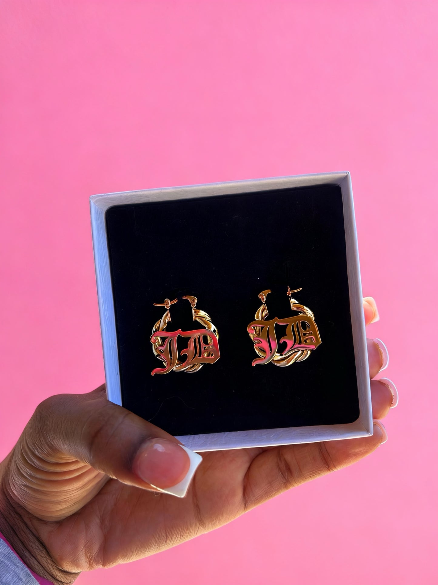 IT gurl -Custom Hoops
